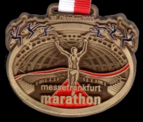 Finisher Medaille Messe Frankfurt Marathon 2005