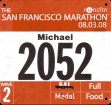 Startnummer San Francisco Marathon 2008