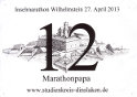 Startnummer 2. Insel Wilhelmstein Marathon 2013