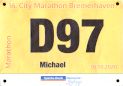 Startnummer 16. Bremerhaven Marathon 2020